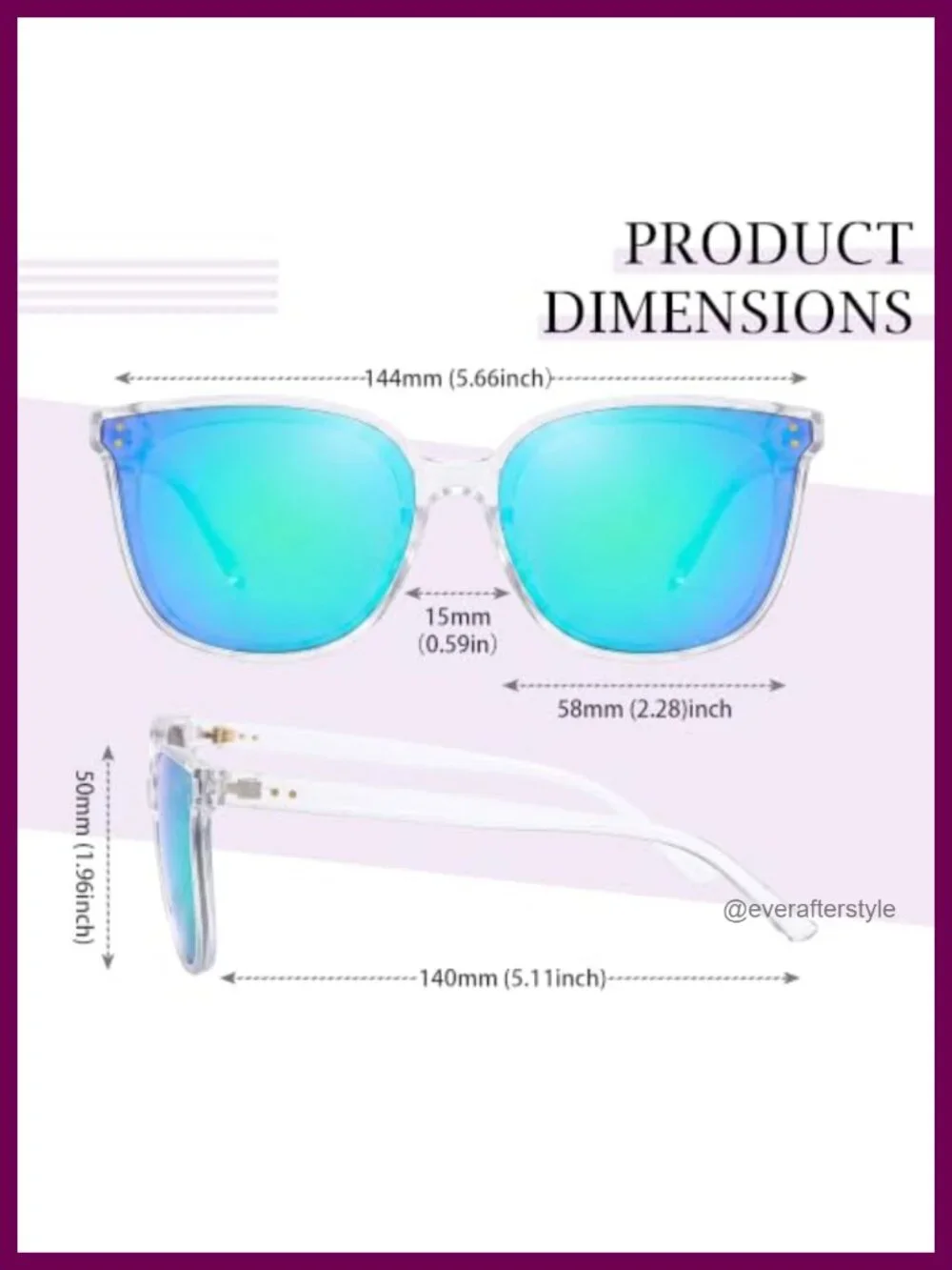 Women's Oversized Cat Eye Sunglasses Polarized UV400 Protection